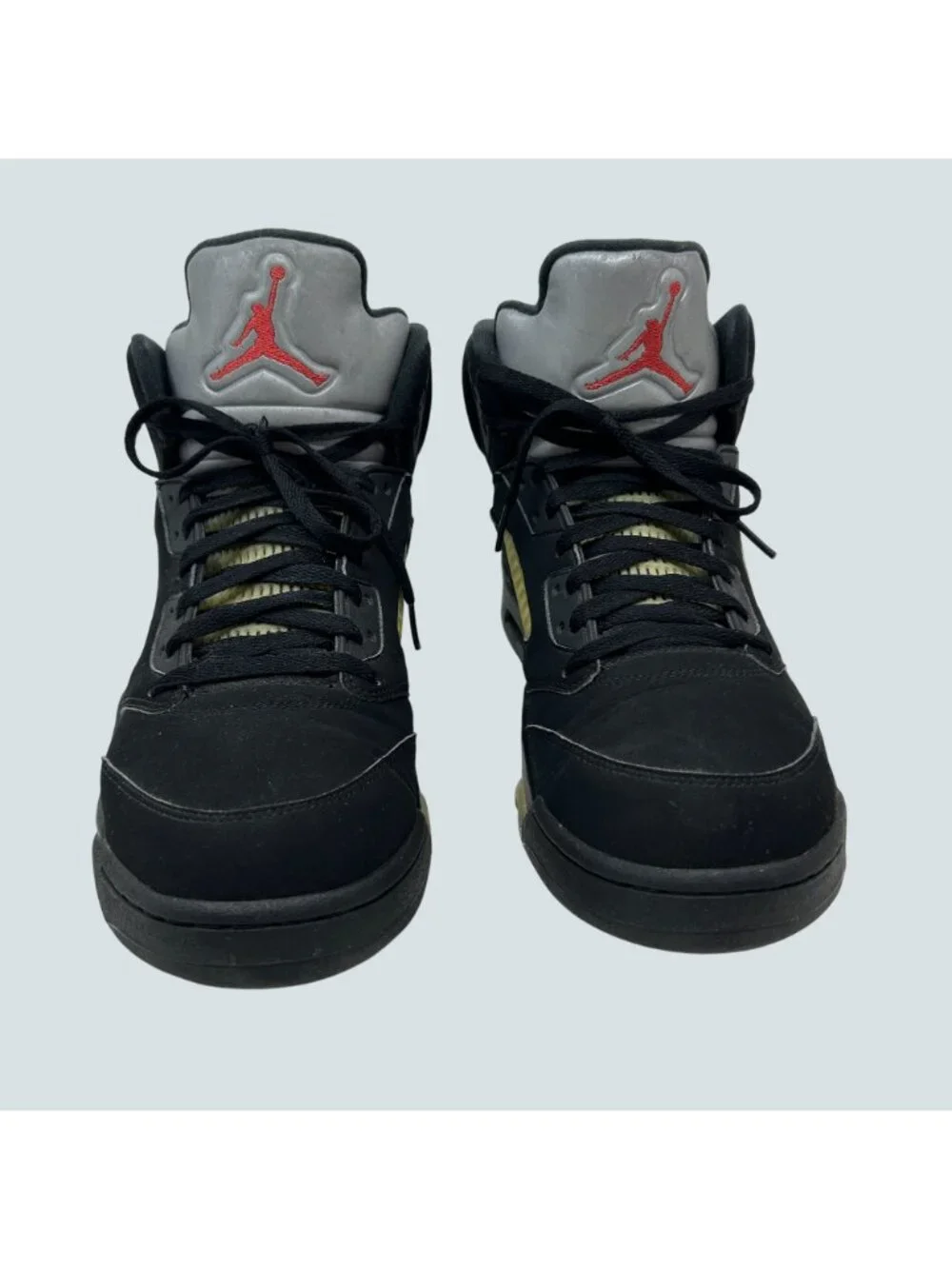 Air Jordan 5 Retro OG Black Metallic Silver Mens Size 13 Sneakers 845035-003